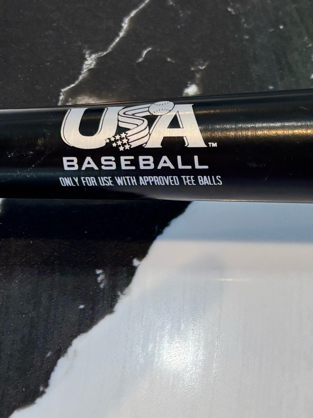 Rawlings Black Y-Ball Big Stick Baseball Bat with White Trim 2 5/8 diameter - Picture 5 of 11